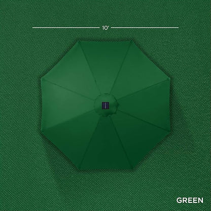 Best Choice Products 10ft Solar Polyester LED Lighted Patio Umbrella w/Tilt Adjustment and UV-Resistant Fabric