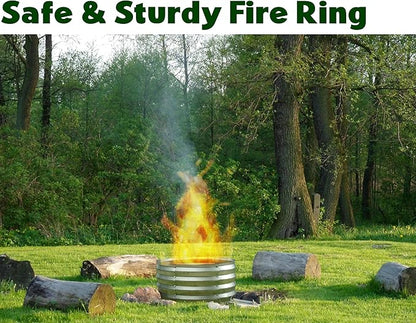 Round Galvanized Raised Garden Bed // 2×2×1 ft (2-Pack) Galvanized Raised Garden Beds Outdoor for Gardening, Vegetables, Flowers // Patented Tool-Free Design Round Planter (Silver)