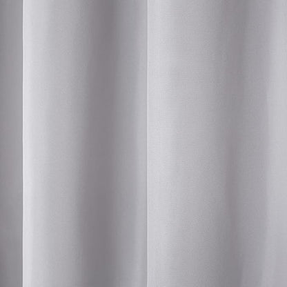 Town & Country Basics Cabana Solid Heavyweight Indoor Outdoor Curtains, Light Filtering Opacity with Grommet Top, Water Repellent, 2-Pack Set, 54"x132", Cloud Grey