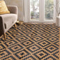 SAND MINE Reversible Mats, Plastic Straw Rug, Modern Area Rug, Large Floor Mat and Rug for Outdoors, RV, Patio, Backyard, Deck, Picnic, Beach, Trailer, Camping, Black & Brown, 5' x 8'