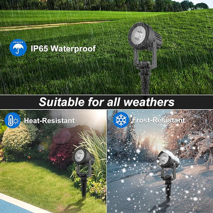 Solar Spot Lights Outdoor, Dusk to Dawn Landscape Spotlights IP65 Waterproof 9.8ft Cable,Solar Uplights for Tree Garden Yard Driveway Porch Walkway Pool (6-in-1, 3000K Warm White)