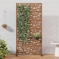 Casaphoria Metal Privacy Screen Outdoor, 72" H x 35" W Freestanding Decorative Privacy Screen for Patio Deck Balcony Garden with Stable Base, Brown-Geral