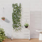 Casaphoria Metal Privacy Screen Outdoor, 72" H x 35" W Freestanding Decorative Privacy Screen for Patio Deck Balcony Garden with Stable Base, White-Benjamin