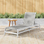 Christopher Knight Home Susua Rope Chaise Lounge with Acacia Wood Frame, Adjustable Backrest Single Lounge Sofa, Patio Sun Lounger Recliner Chair for Poolside Backyard, Gray + Light Gray