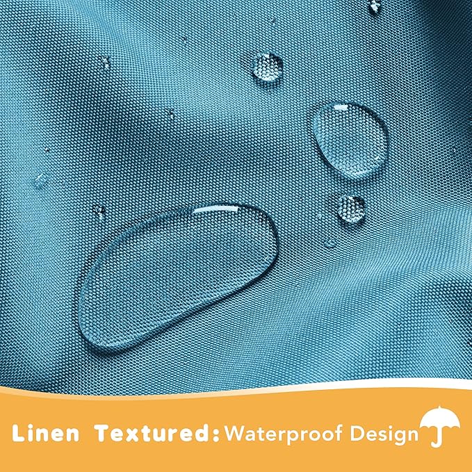 HolidayIdeas Extra Wide Outdoor Curtains for Patio Waterproof, 2 Panels - 110 x 84 Inch - Privacy & Light Filtering Curtains Grommet Outside Curtains for Porch, Gazebo, Pergola, Backyard (Teal