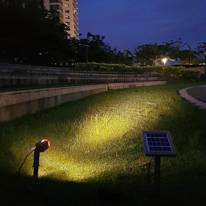 HEX 50X Single Solar Spotlight Warm White LED Waterproof Dimmable Dusk to Dawn for Outdoor Garden Yard Landscape Pathway Downlight Uplight