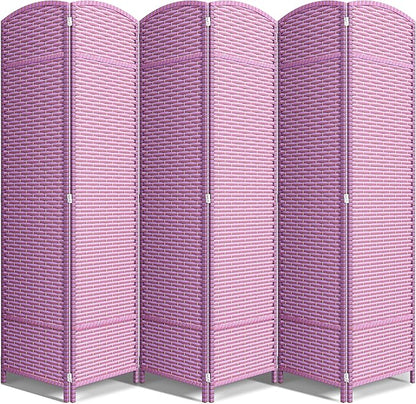 Sorbus 6-Panel Black Room Divider with Double Hinged Panels, 6 ft Tall Folding Privacy Screen
