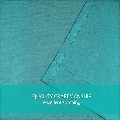 Exclusive Home Cabana Solid Indoor/Outdoor Light Filtering Hook-and-Loop Tab Top Curtain Panel Pair, 54"x120", Teal