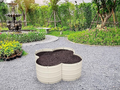 Plant & Plot Galvanized Raised Garden Beds Outdoor // 3×3×1 ft Planter Raised Beds for Gardening, Vegetables, Flowers // Large Metal Garden Box (White) // Patented Tool-Free Design