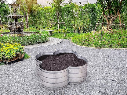 Plant & Plot Galvanized Raised Garden Beds Outdoor // 3×3×1 ft Planter Raised Beds for Gardening, Vegetables, Flowers // Large Metal Garden Box (Silver) // Patented Tool-Free Design