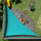 Amgo Custom Size 14' x 17' x 22' Turquoise Triangle Sun Shade Sail Order to Make Canopy Awning UPF50+ AGSLT, 95% UV Blockage, Water & Air Permeable, 200GSM Commercial Standard (We Customize)
